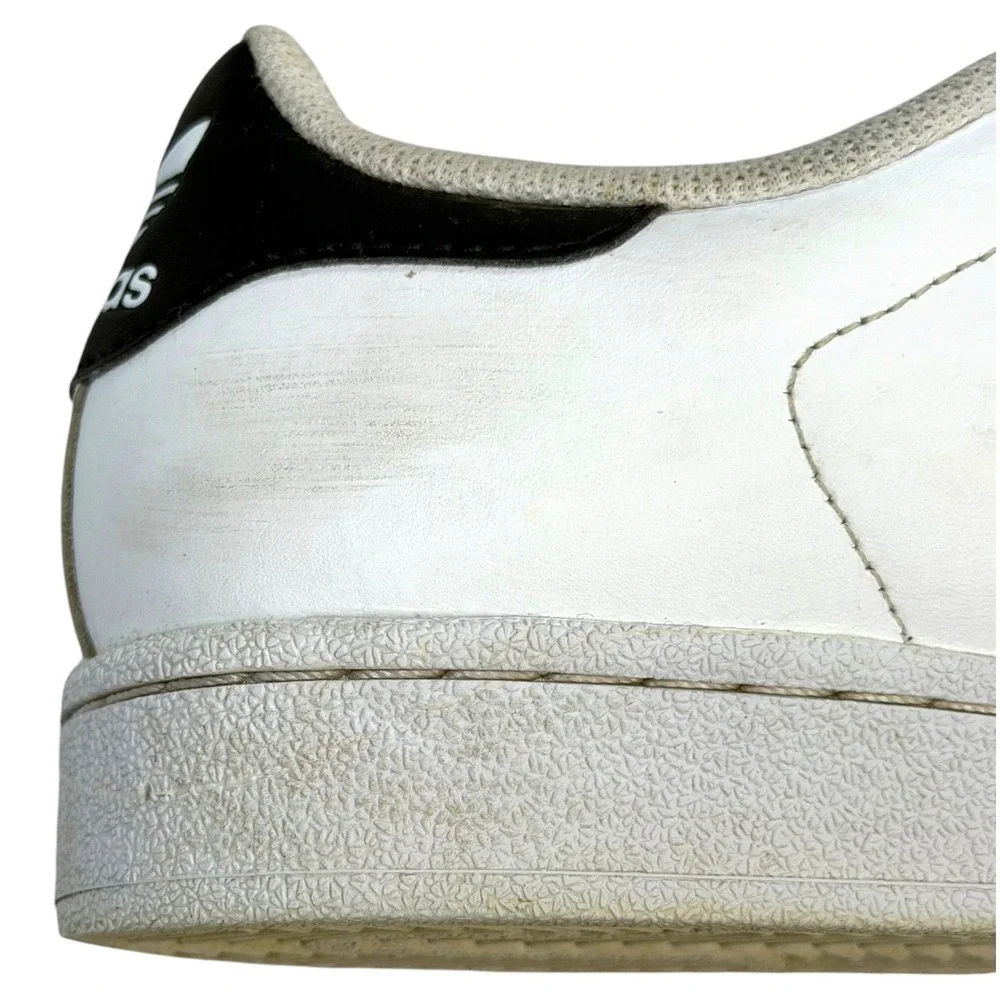 Adidas Superstar Men 8.5 White Black Leather Shell Toe Sneakers C77124